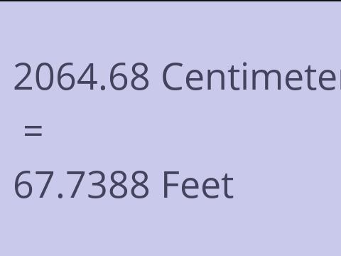 2064.68 CM TO FEET