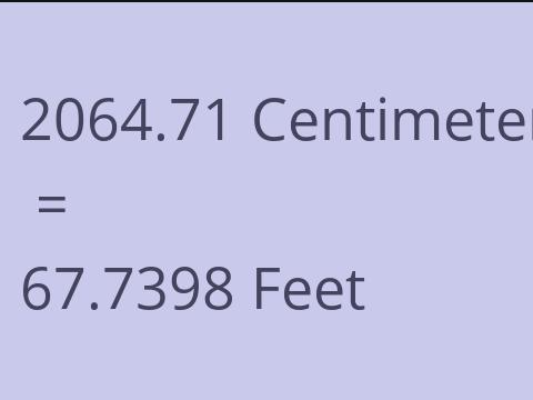 2064.71 CM TO FEET