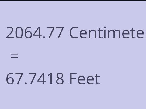 2064.77 CM TO FEET