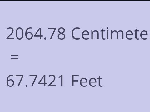 2064.78 CM TO FEET