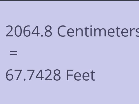 2064.8 CM TO FEET