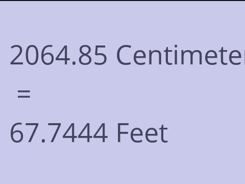 2064.85 CM TO FEET