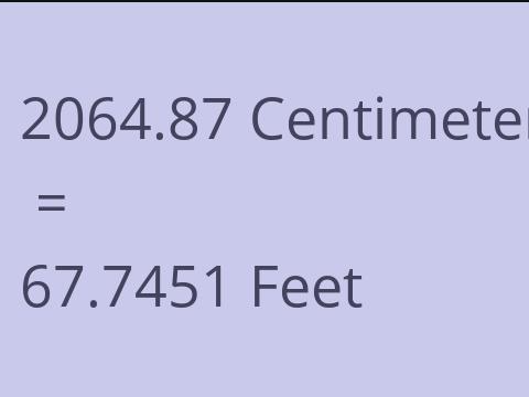 2064.87 CM TO FEET