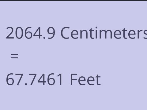 2064.9 CM TO FEET