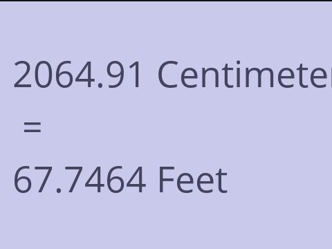 2064.91 CM TO FEET