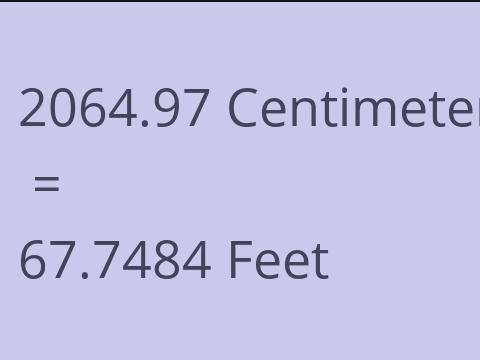 2064.97 CM TO FEET