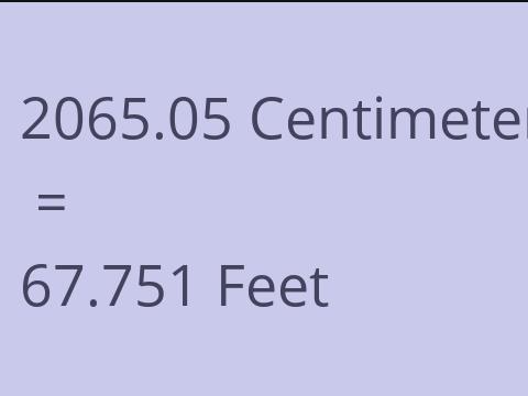 2065.05 CM TO FEET