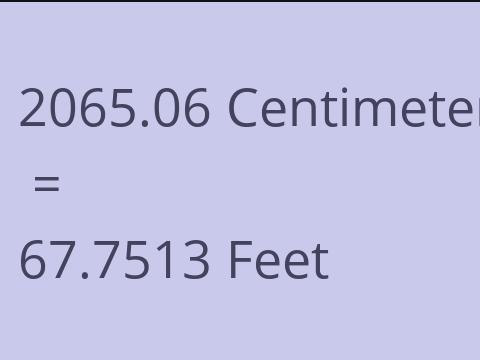 2065.06 CM TO FEET