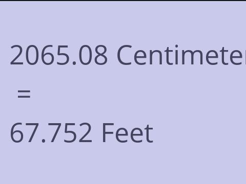 2065.08 CM TO FEET