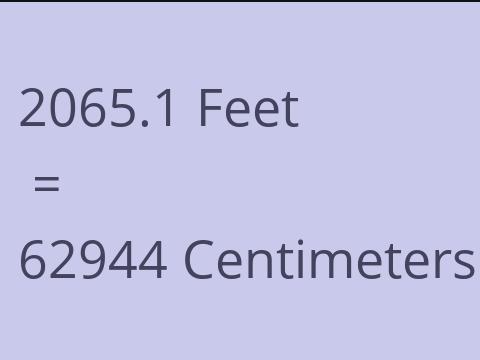 2065.1 FEET TO CM