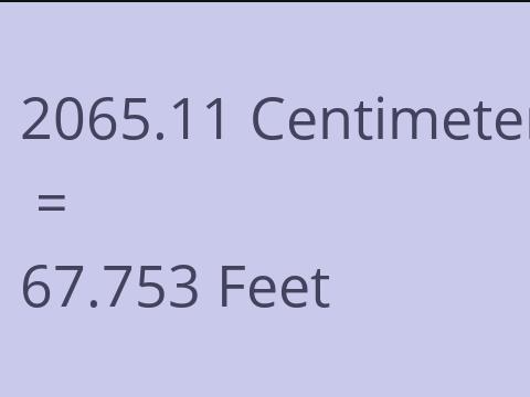 2065.11 CM TO FEET