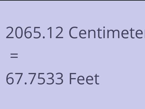 2065.12 CM TO FEET