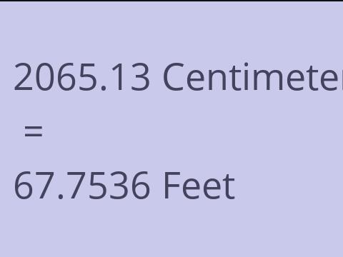 2065.13 CM TO FEET