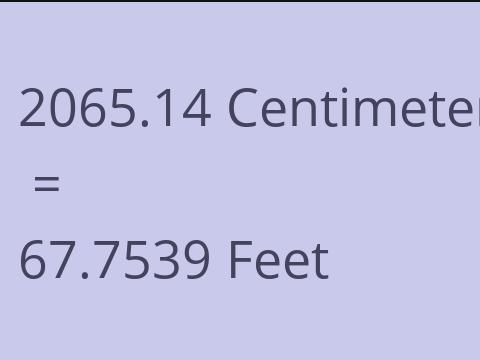 2065.14 CM TO FEET