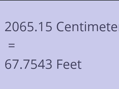 2065.15 CM TO FEET