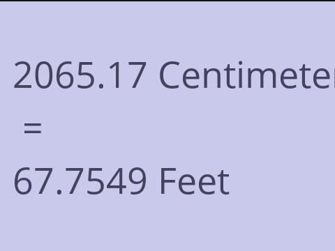 2065.17 CM TO FEET