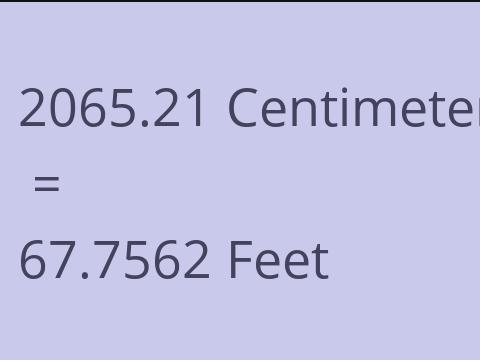 2065.21 CM TO FEET