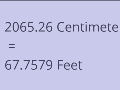 2065.26 CM TO FEET
