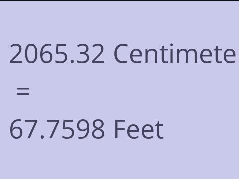 2065.32 CM TO FEET