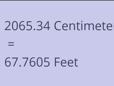 2065.34 CM TO FEET