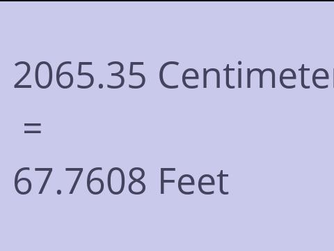 2065.35 CM TO FEET