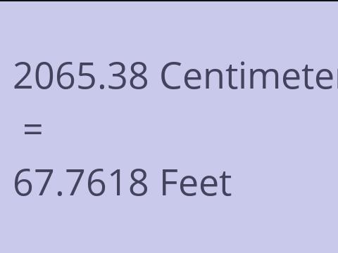 2065.38 CM TO FEET