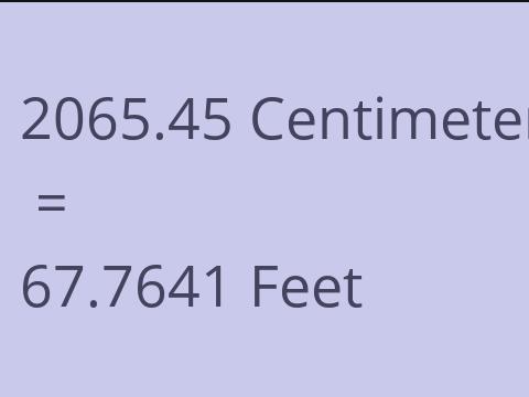 2065.45 CM TO FEET