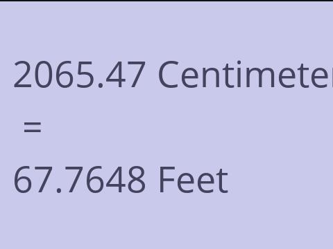 2065.47 CM TO FEET