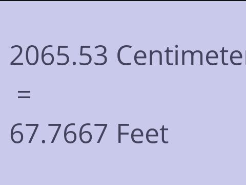 2065.53 CM TO FEET