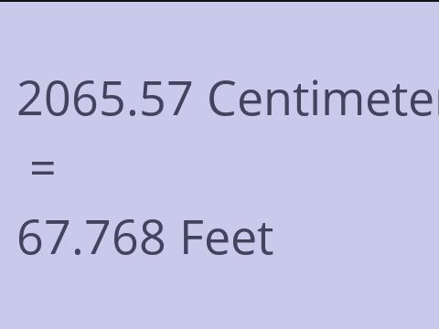 2065.57 CM TO FEET