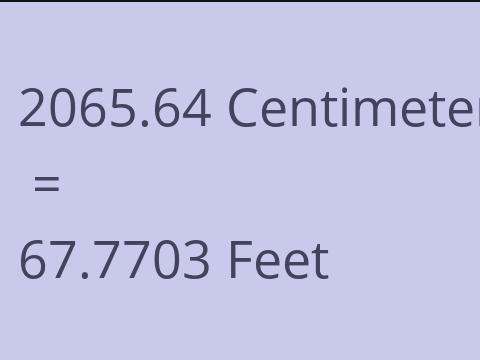 2065.64 CM TO FEET