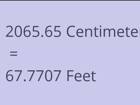 2065.65 CM TO FEET