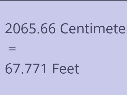 2065.66 CM TO FEET