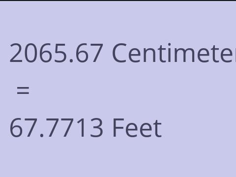 2065.67 CM TO FEET