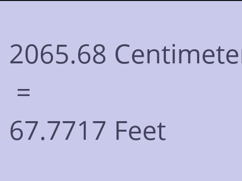 2065.68 CM TO FEET