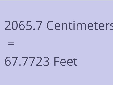 2065.7 CM TO FEET