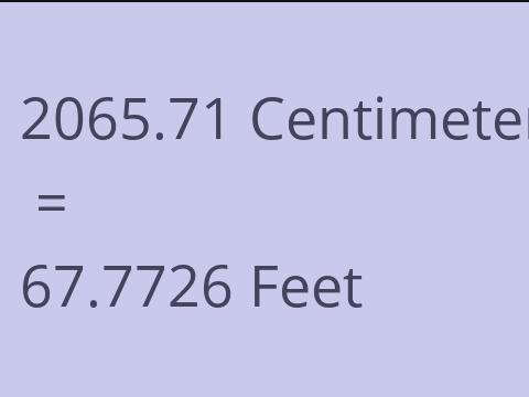 2065.71 CM TO FEET