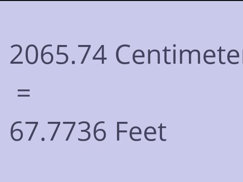 2065.74 CM TO FEET