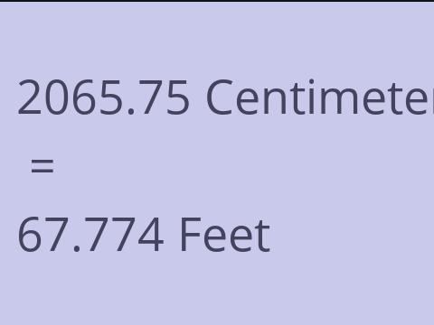 2065.75 CM TO FEET