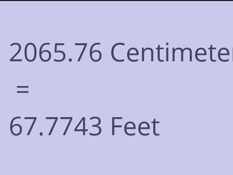 2065.76 CM TO FEET