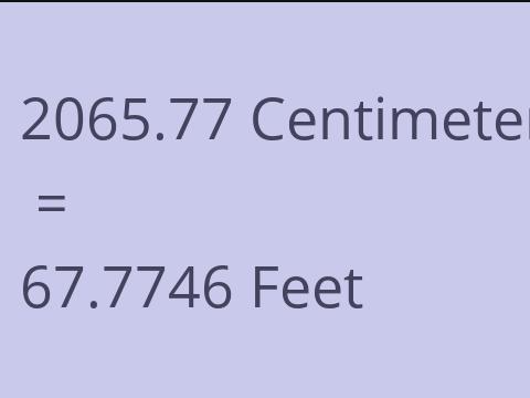 2065.77 CM TO FEET