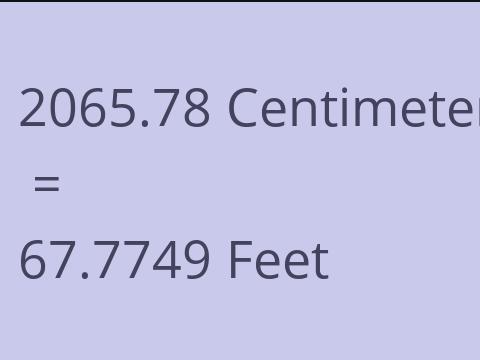 2065.78 CM TO FEET