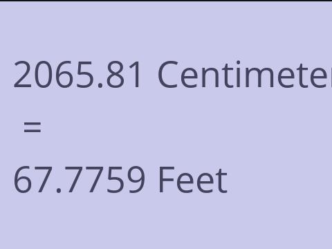 2065.81 CM TO FEET