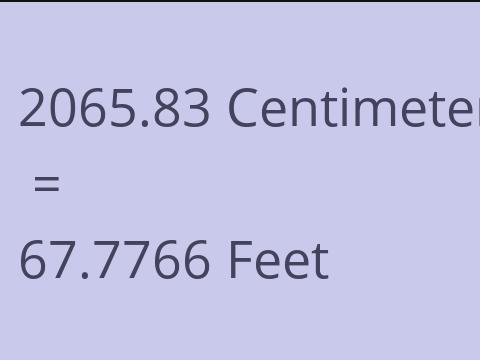 2065.83 CM TO FEET