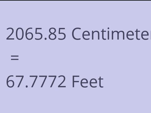 2065.85 CM TO FEET