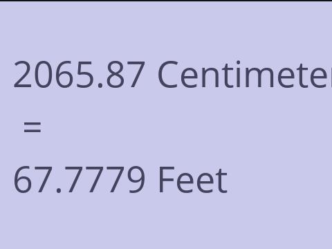 2065.87 CM TO FEET