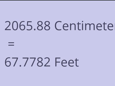 2065.88 CM TO FEET
