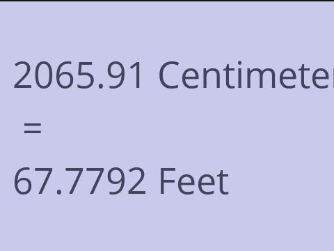 2065.91 CM TO FEET