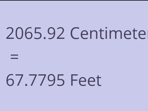 2065.92 CM TO FEET