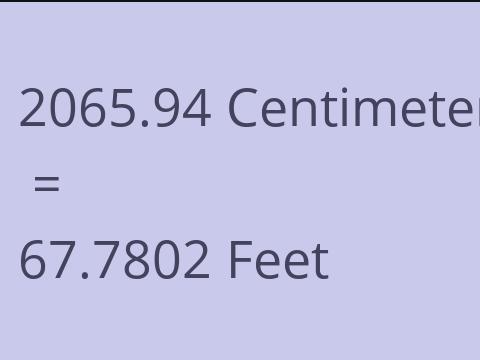 2065.94 CM TO FEET